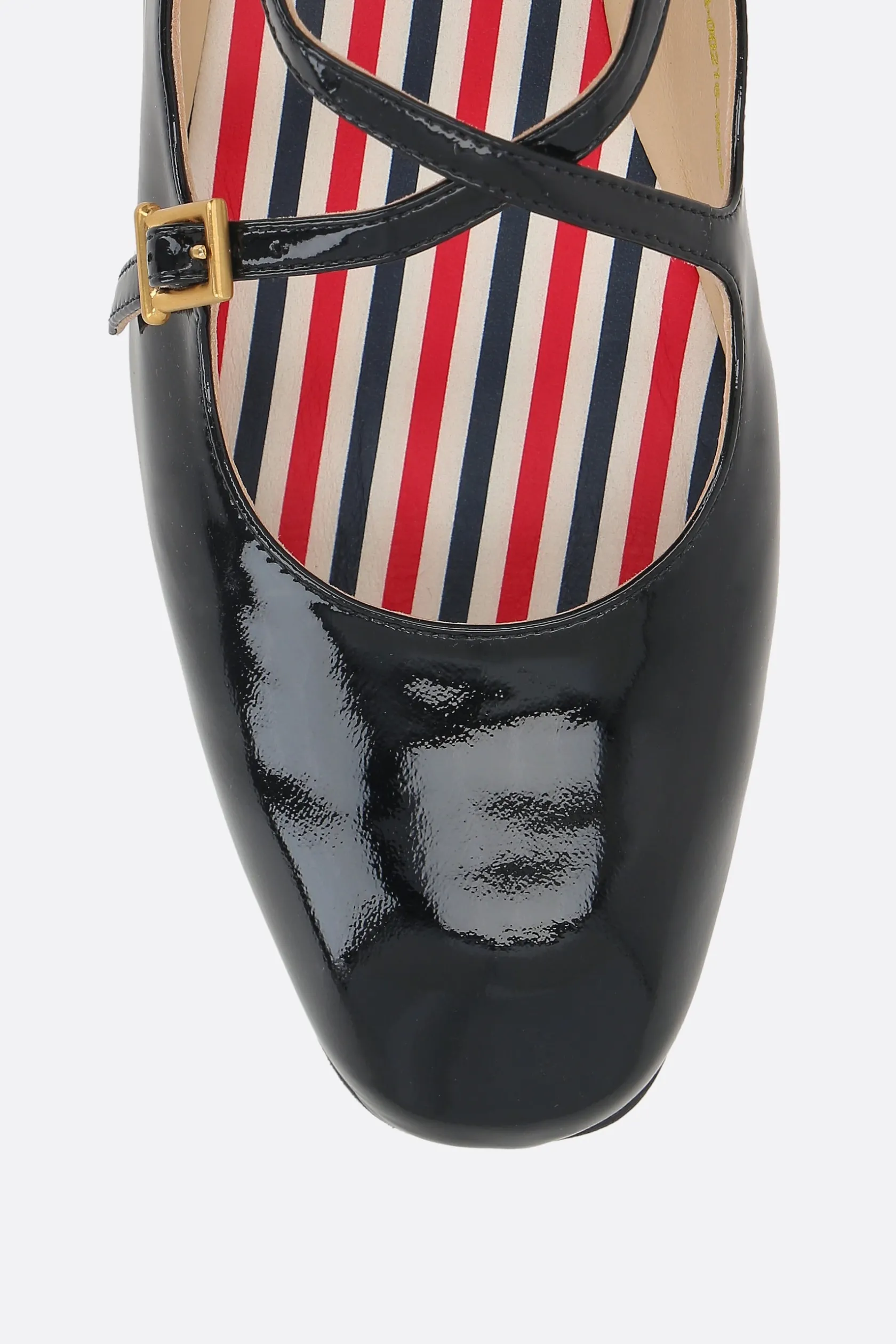 Scarpe Basse>THOM BROWNE ballerina Thom John in vernice Nero