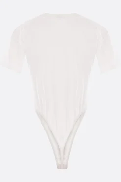 Topwear>VAQUERA body in jersey di cotone stampa Country Club Bianco