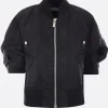 Capispalla>SACAI bomber a maniche corte in twill Nero