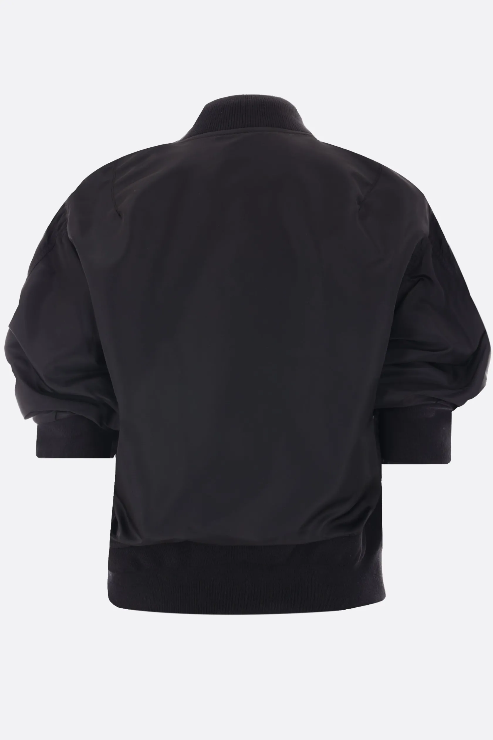 Capispalla>SACAI bomber a maniche corte in twill Nero