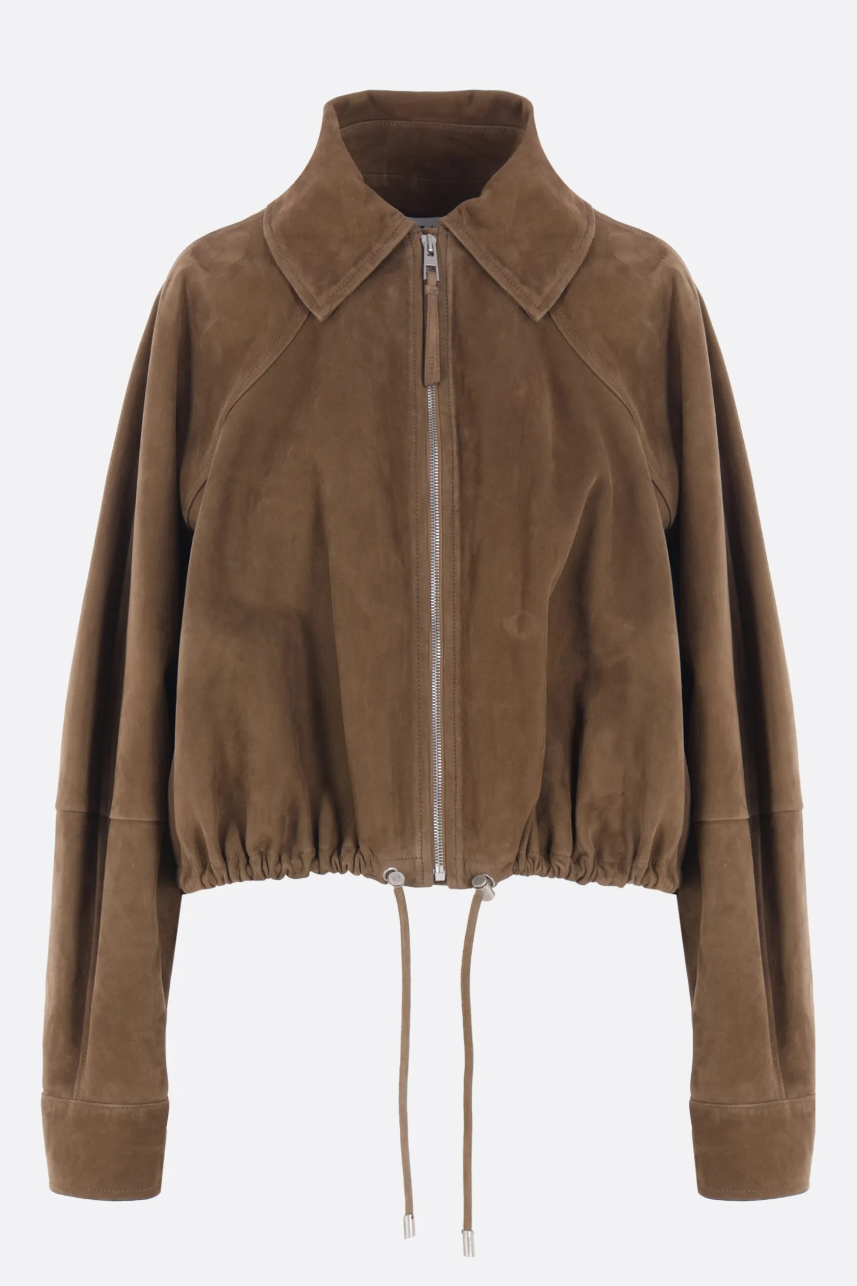 Capispalla>LOEWE bomber a palloncino in suede Verde