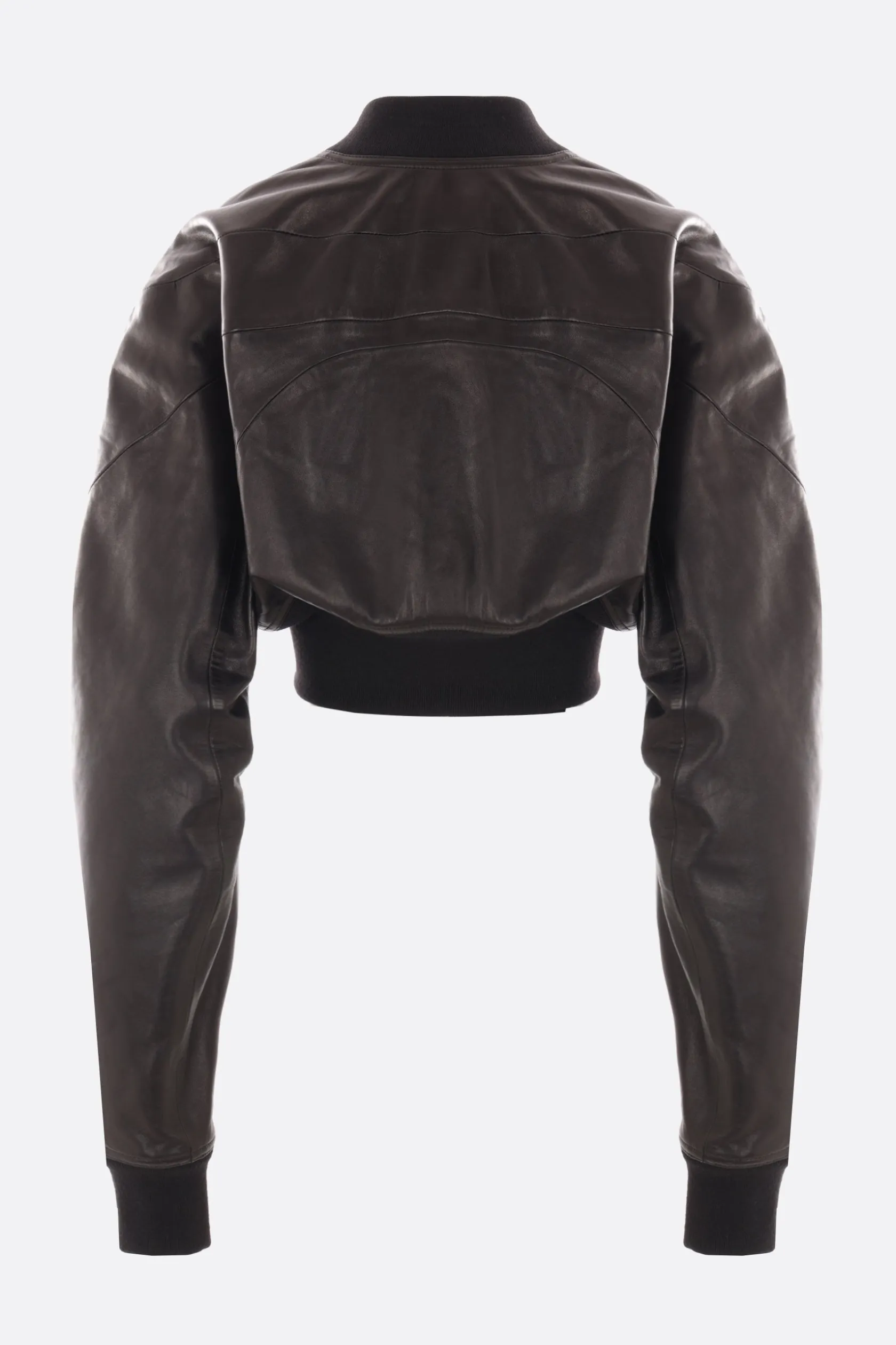 Capispalla>RICK OWENS bomber cropped Girdered in nappa Nero