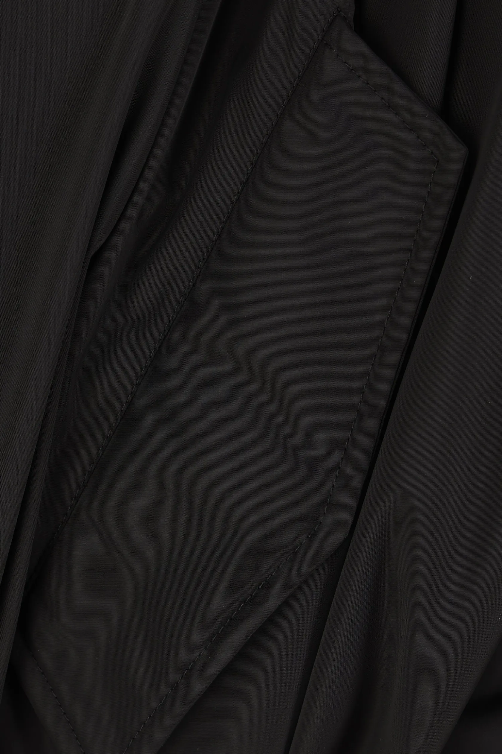 Capispalla>BALENCIAGA bomber drappeggiato in micro-faille tecnica Nero