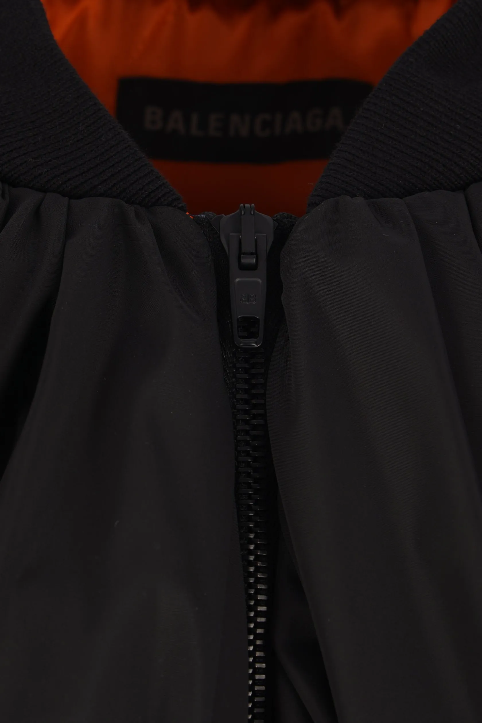 Capispalla>BALENCIAGA bomber drappeggiato in micro-faille tecnica Nero