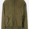 Capispalla>MM6 bomber imbottito in nylon e denim Verde