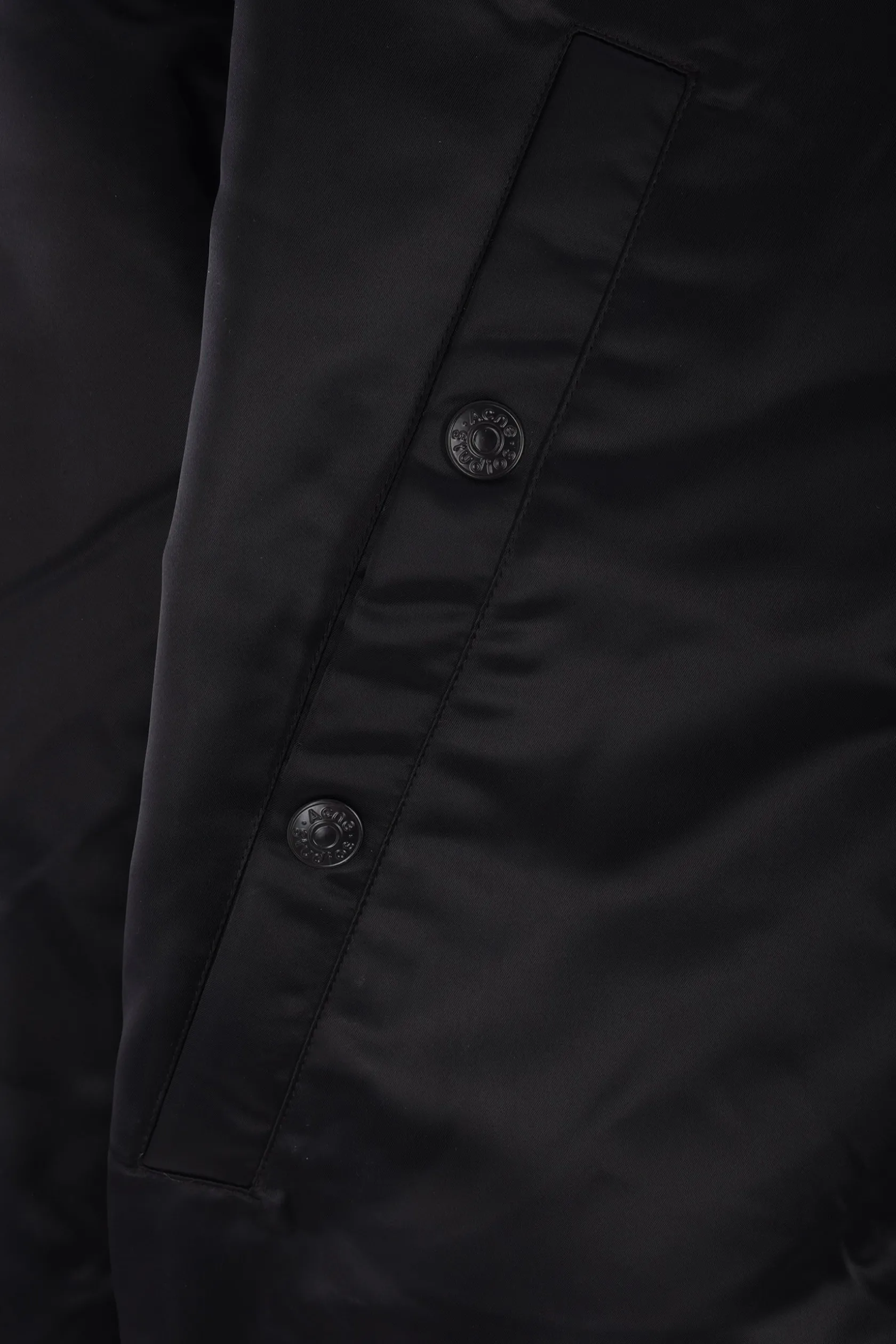 Capispalla>ACNE STUDIOS bomber imbottito Logogram in nylon Nero
