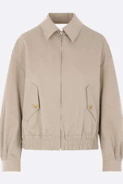 Capispalla>UNDERCOVER bomber in gabardine con fiocco Grigio