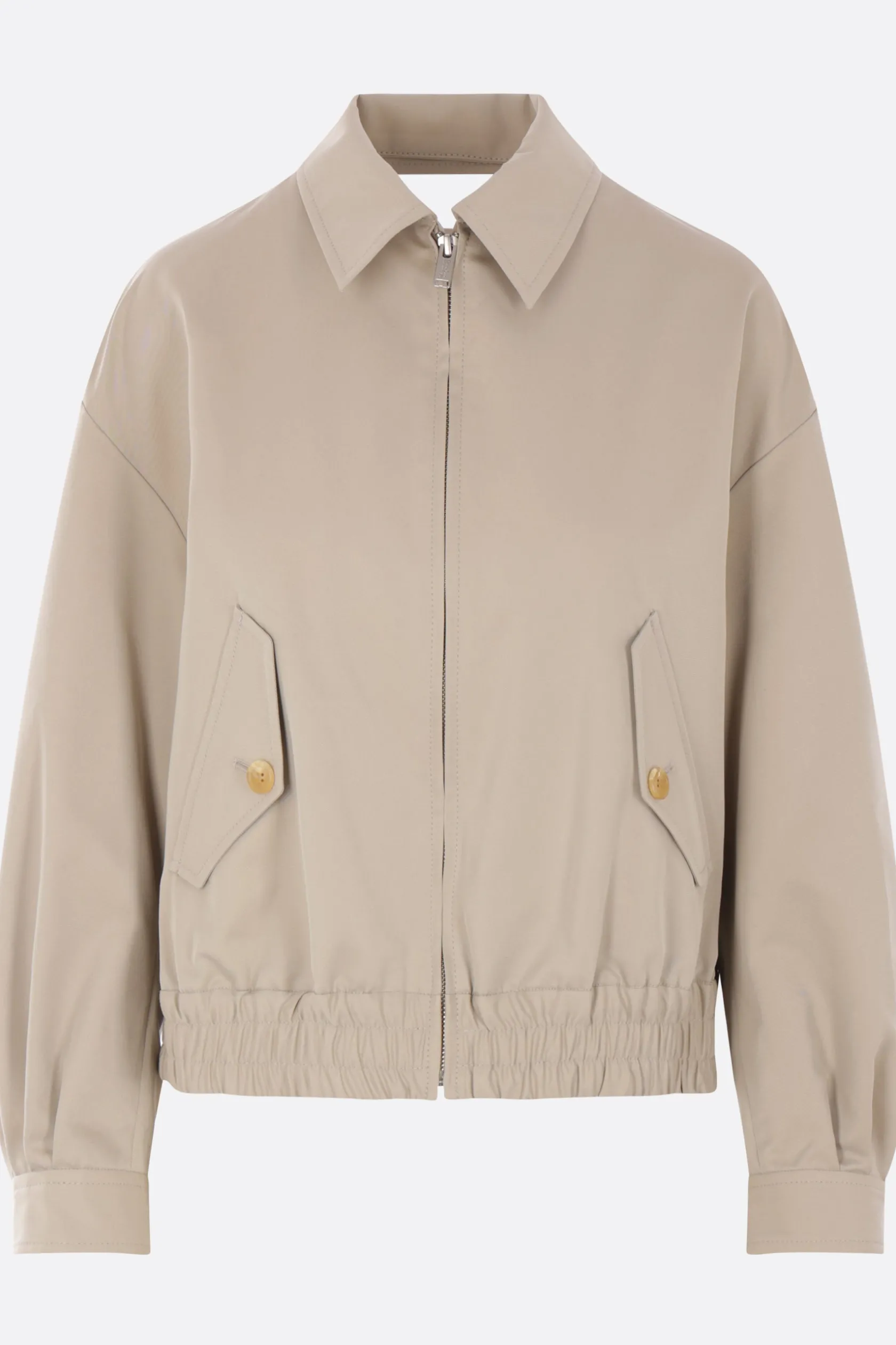 Capispalla>UNDERCOVER bomber in gabardine con fiocco Grigio