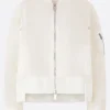 Capispalla>SACAI bomber in twill di nylon Bianco