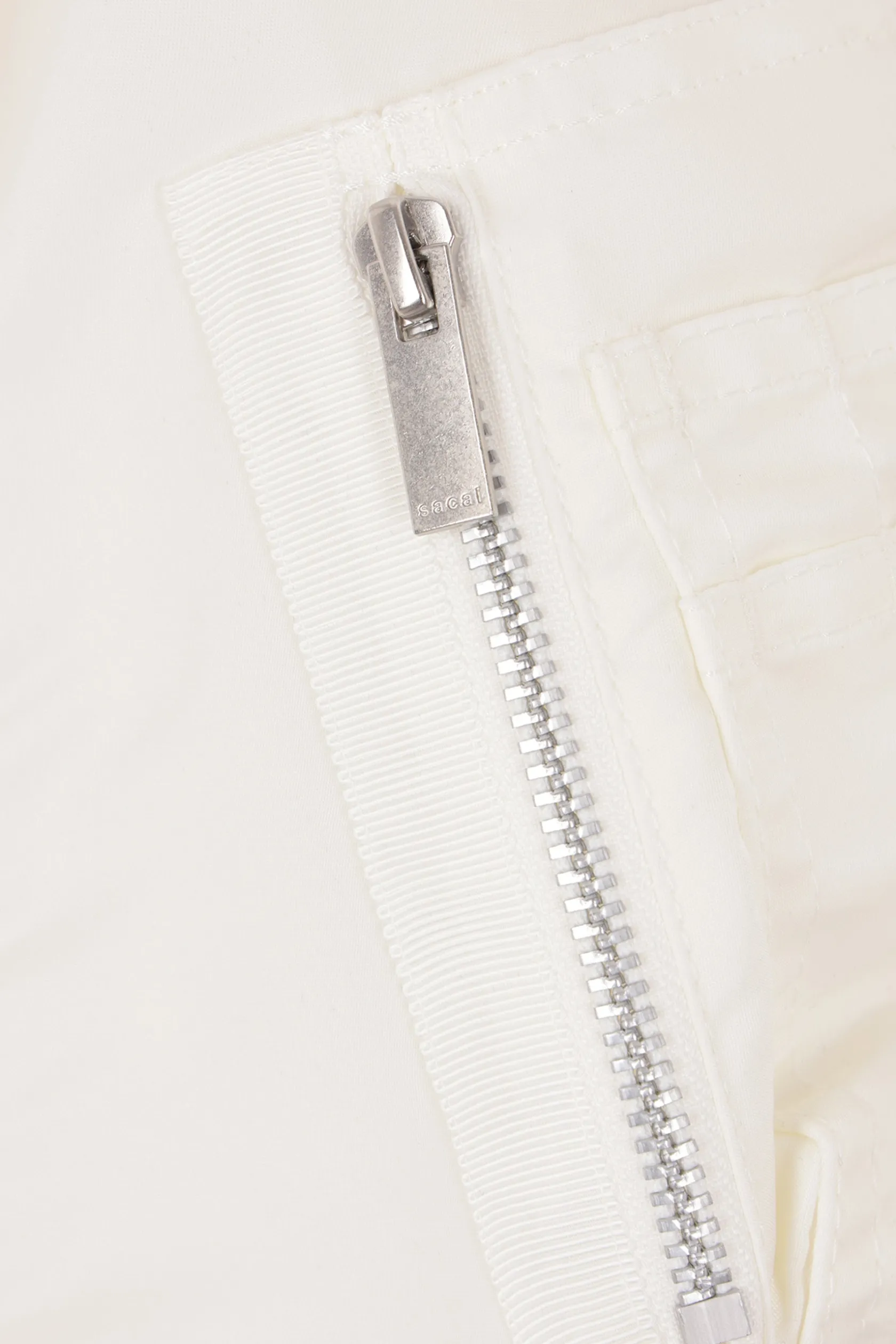 Capispalla>SACAI bomber in twill di nylon Bianco