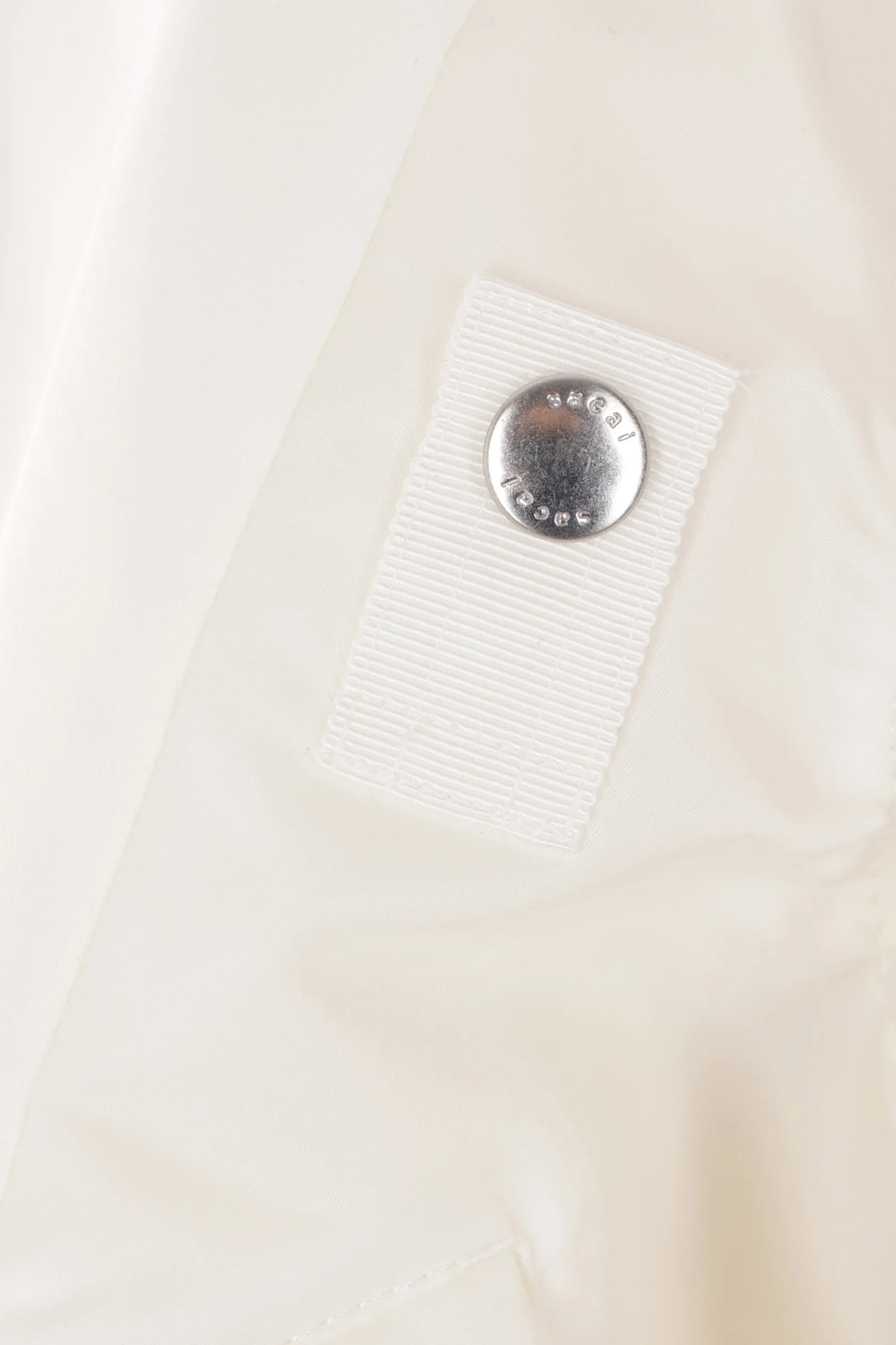 Capispalla>SACAI bomber in twill di nylon Bianco