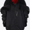 Capispalla>JUNYA WATANABE bomber oversize in nylon ed ecopelliccia Nero