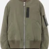 Capispalla>SACAI bomber oversize in twill di nylon Marrone
