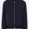 Capispalla>DRIES VAN NOTEN bomber reversibile Volker in twill Blu