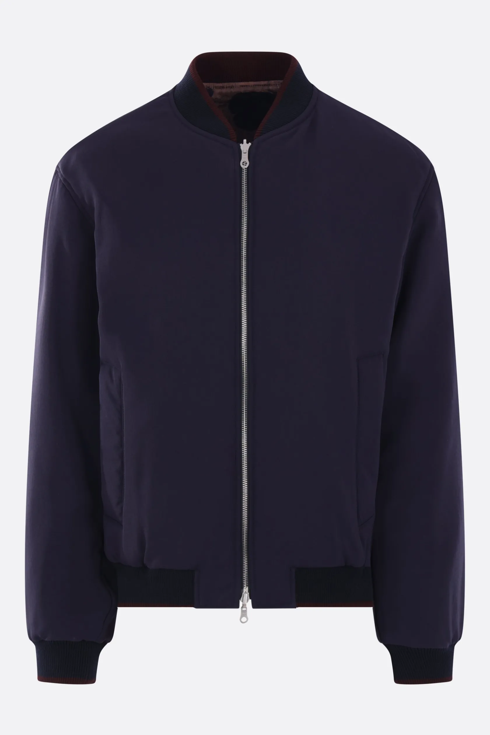Capispalla>DRIES VAN NOTEN bomber reversibile Volker in twill Blu