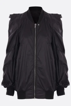 Capispalla>RICK OWENS bomber Tec Flight in nylon Nero