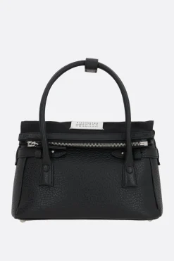 Borse A Mano>MAISON MARGIELA borsa a mano 5AC East West small in pelle martellata Nero