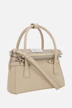 Borse A Mano>MAISON MARGIELA borsa a mano 5AC East West small in pelle martellata Multicolor