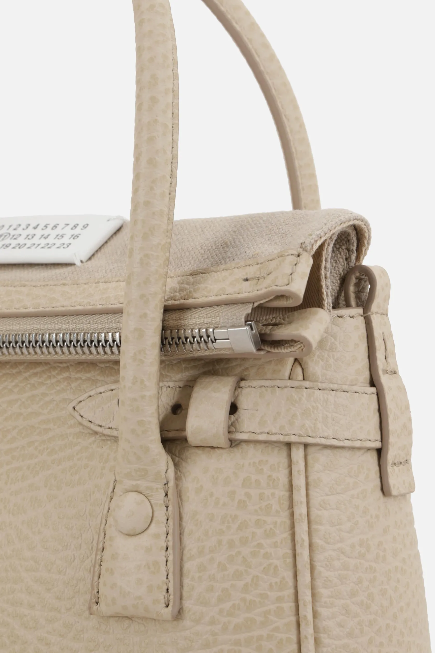 Borse A Mano>MAISON MARGIELA borsa a mano 5AC East West small in pelle martellata Multicolor