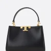 Borse A Mano>TORY BURCH borsa a mano Eleanor mini in pelle semi lucida Nero