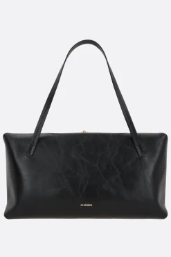 Borse A Mano>JIL SANDER borsa a mano Goji Pillow media in pelle Paper Nero