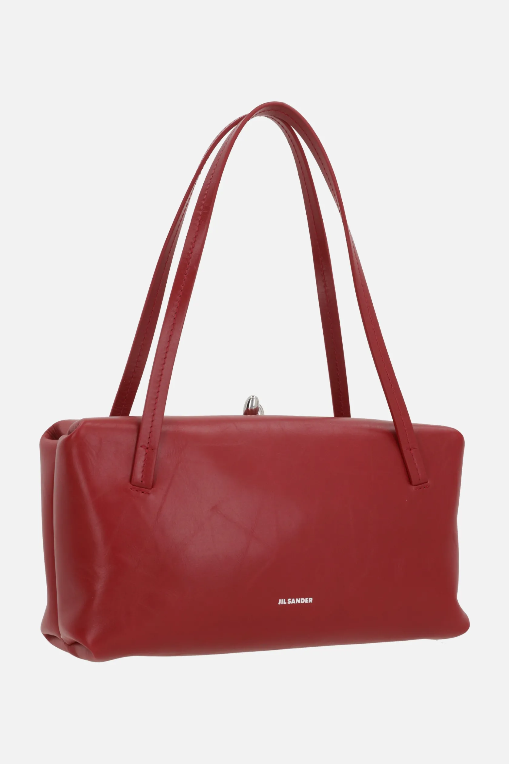 Borse A Mano>JIL SANDER borsa a mano Goji Pillow small in pelle Paper Rosso