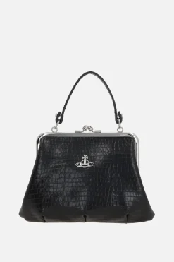 Borse A Mano>VIVIENNE WESTWOOD borsa a mano Granny Frame Purse in pelle Nero