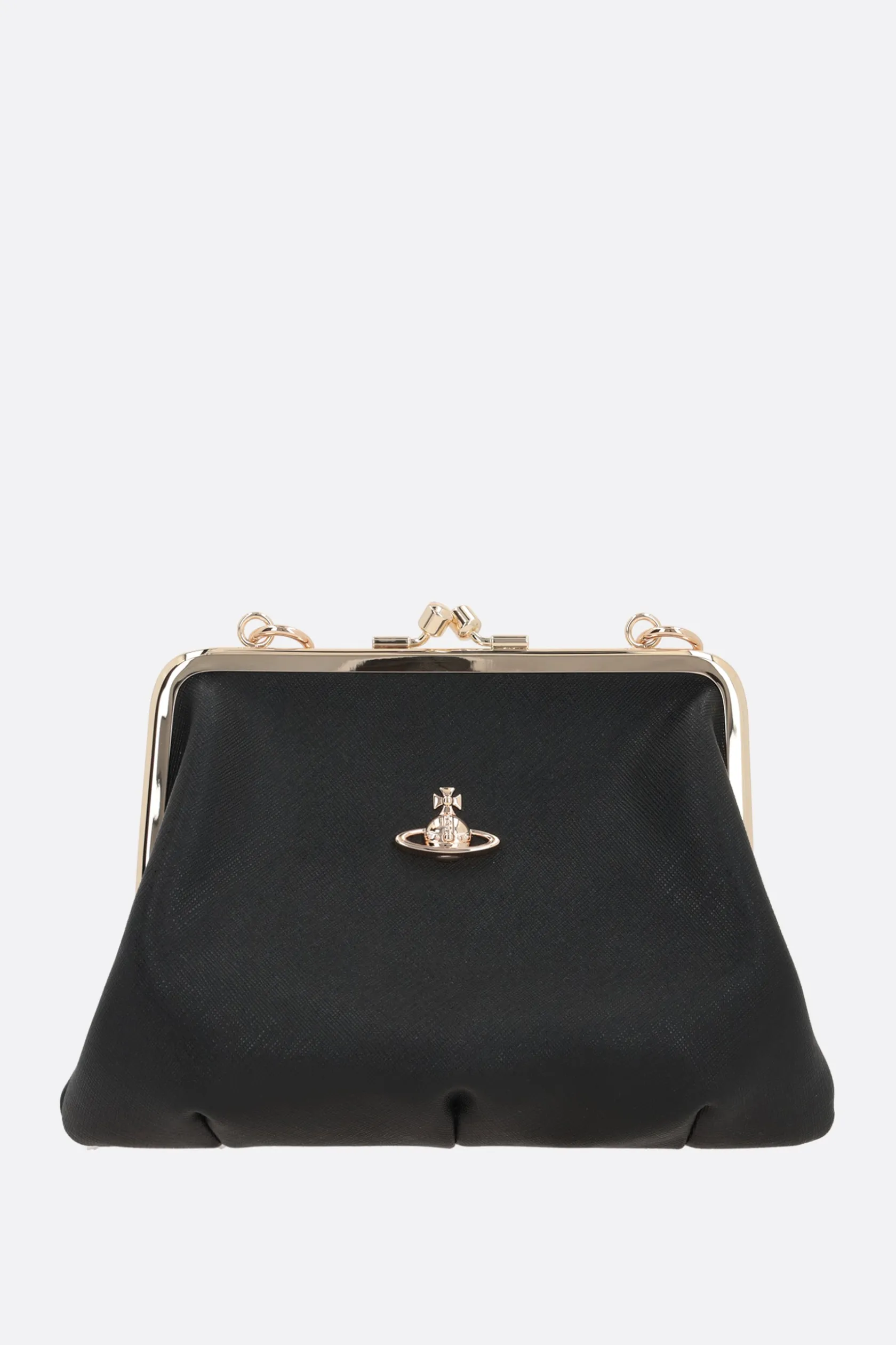 Borse A Mano>VIVIENNE WESTWOOD borsa a mano Granny in ecopelle saffiano Nero