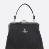Borse A Mano>VIVIENNE WESTWOOD borsa a mano Granny in ecopelle saffiano Nero