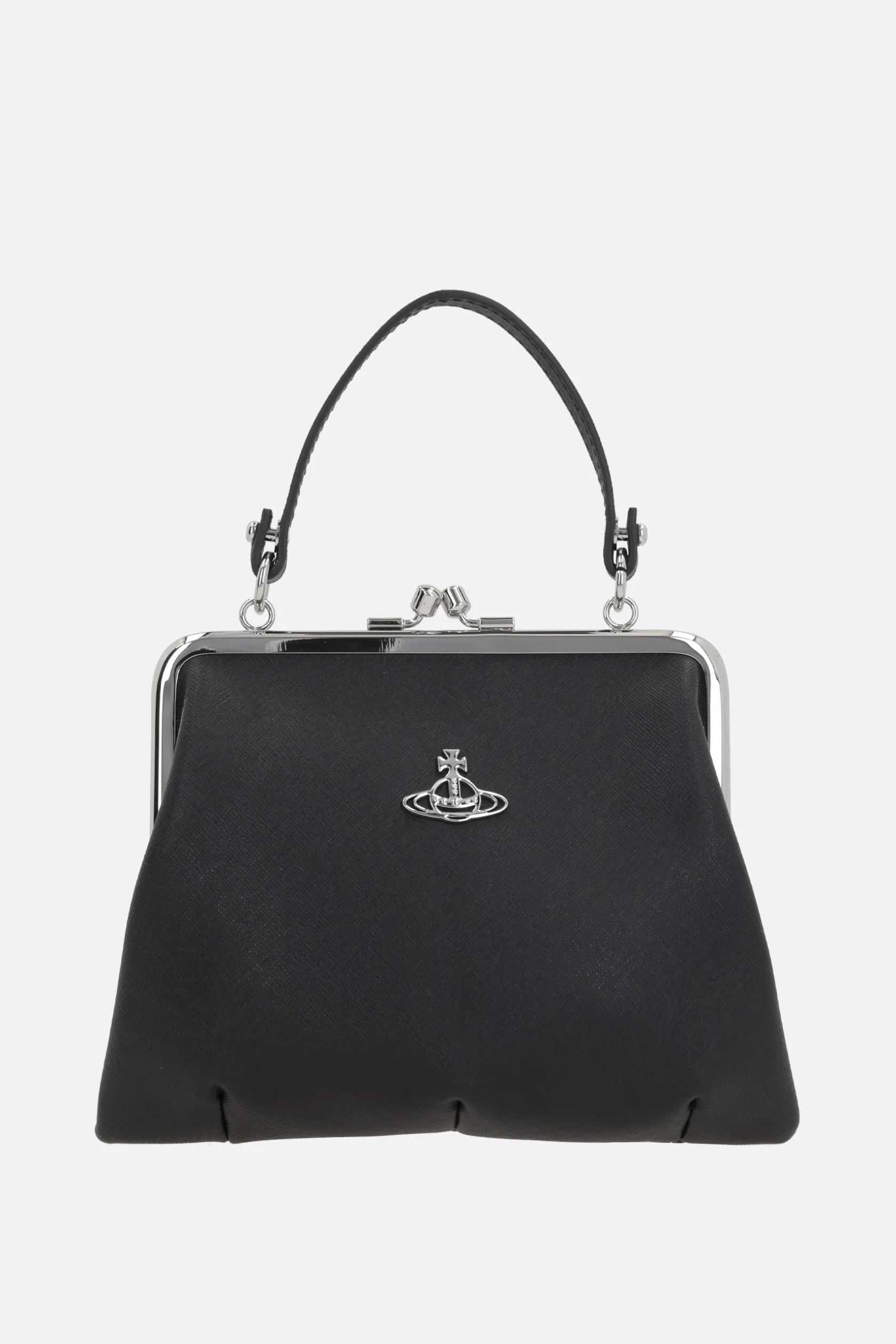 Borse A Mano>VIVIENNE WESTWOOD borsa a mano Granny in ecopelle saffiano Nero