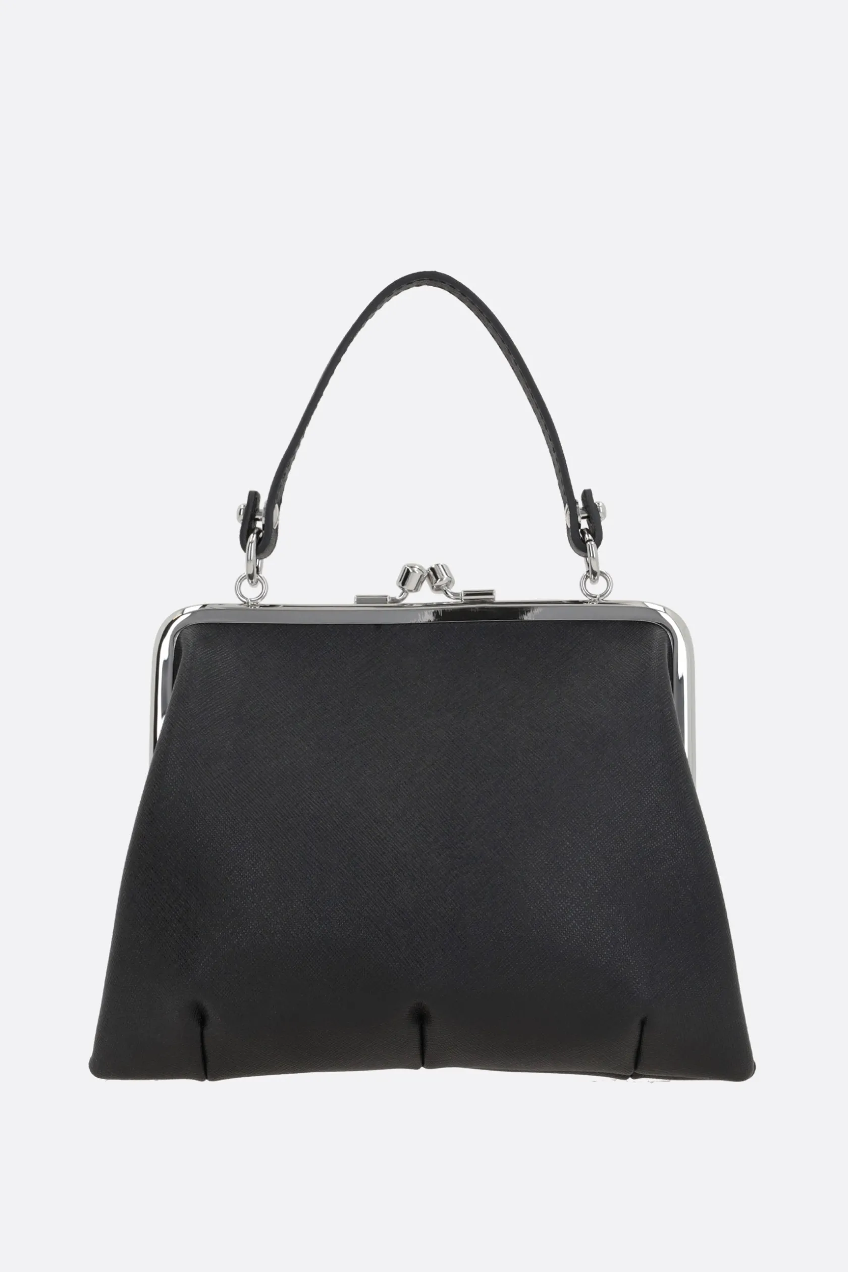 Borse A Mano>VIVIENNE WESTWOOD borsa a mano Granny in ecopelle saffiano Nero