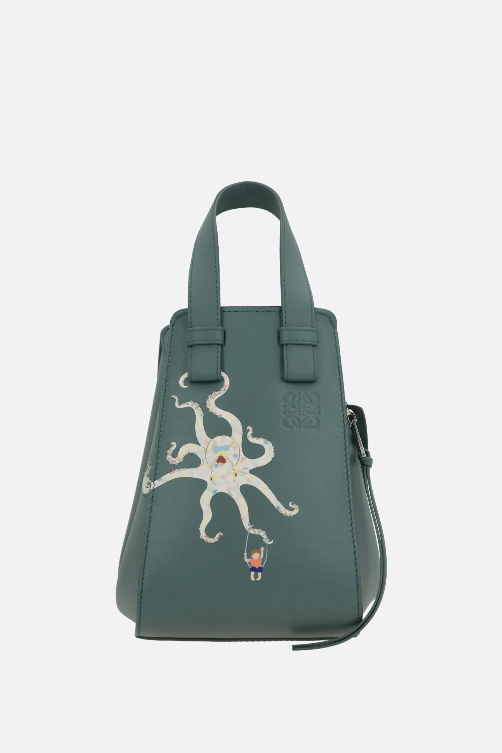 Borse A Mano>LOEWE borsa a mano Hammock Octopus in nappa Verde