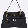 Borse A Mano>BALENCIAGA borsa a mano Hourglass Soft large in pelle liscia Nero