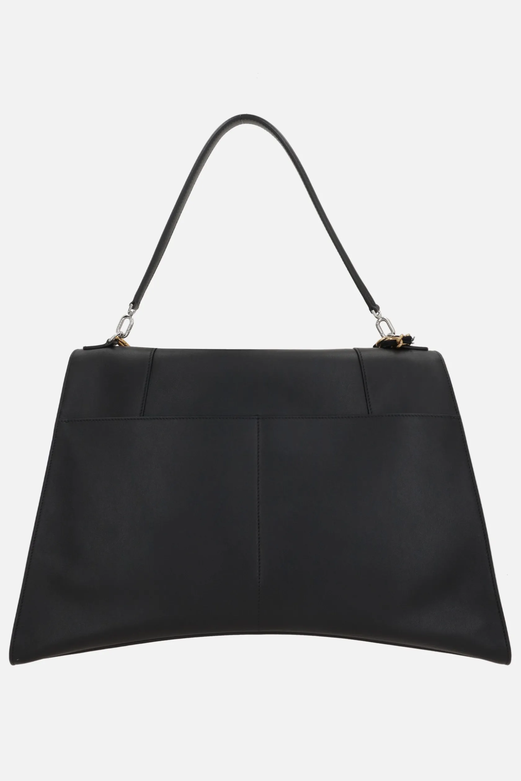Borse A Mano>BALENCIAGA borsa a mano Hourglass Soft large in pelle liscia Nero