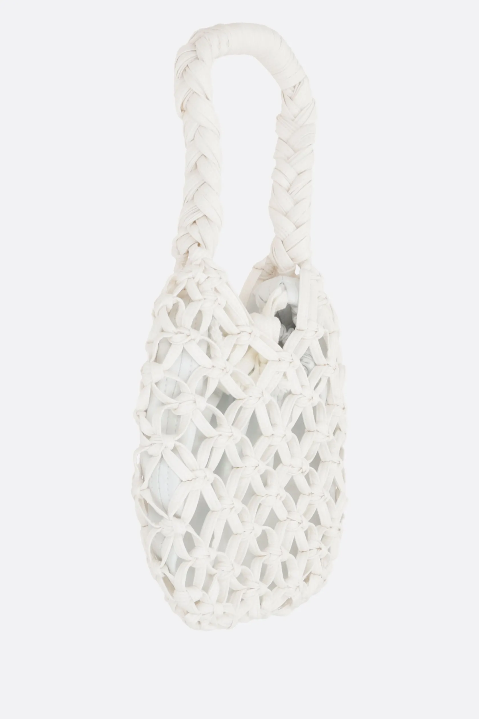 Borse A Mano>COMME DES GARÇONS COMME des GARÇONS borsa a mano in ecopelle intrecciata Bianco