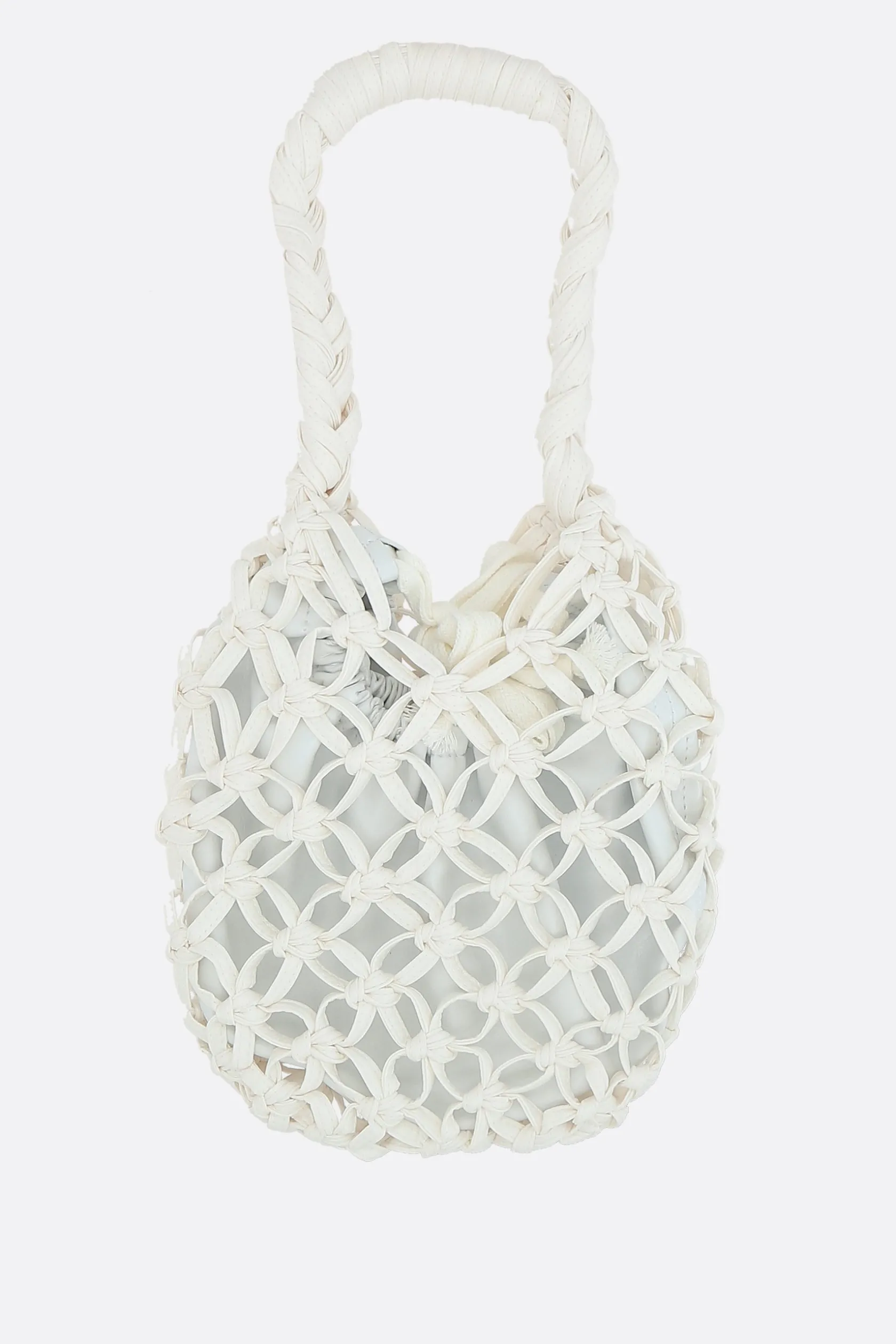 Borse A Mano>COMME DES GARÇONS COMME des GARÇONS borsa a mano in ecopelle intrecciata Bianco