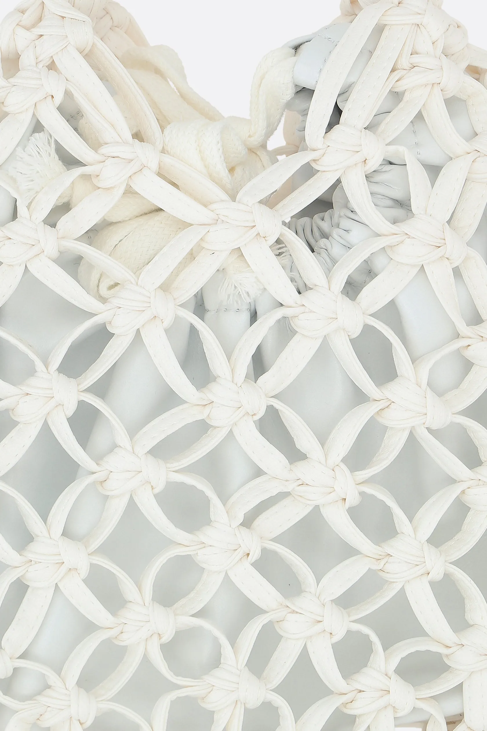 Borse A Mano>COMME DES GARÇONS COMME des GARÇONS borsa a mano in ecopelle intrecciata Bianco