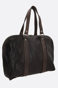 Borse A Mano>GUIDI borsa a mano in pelle martellata Marrone