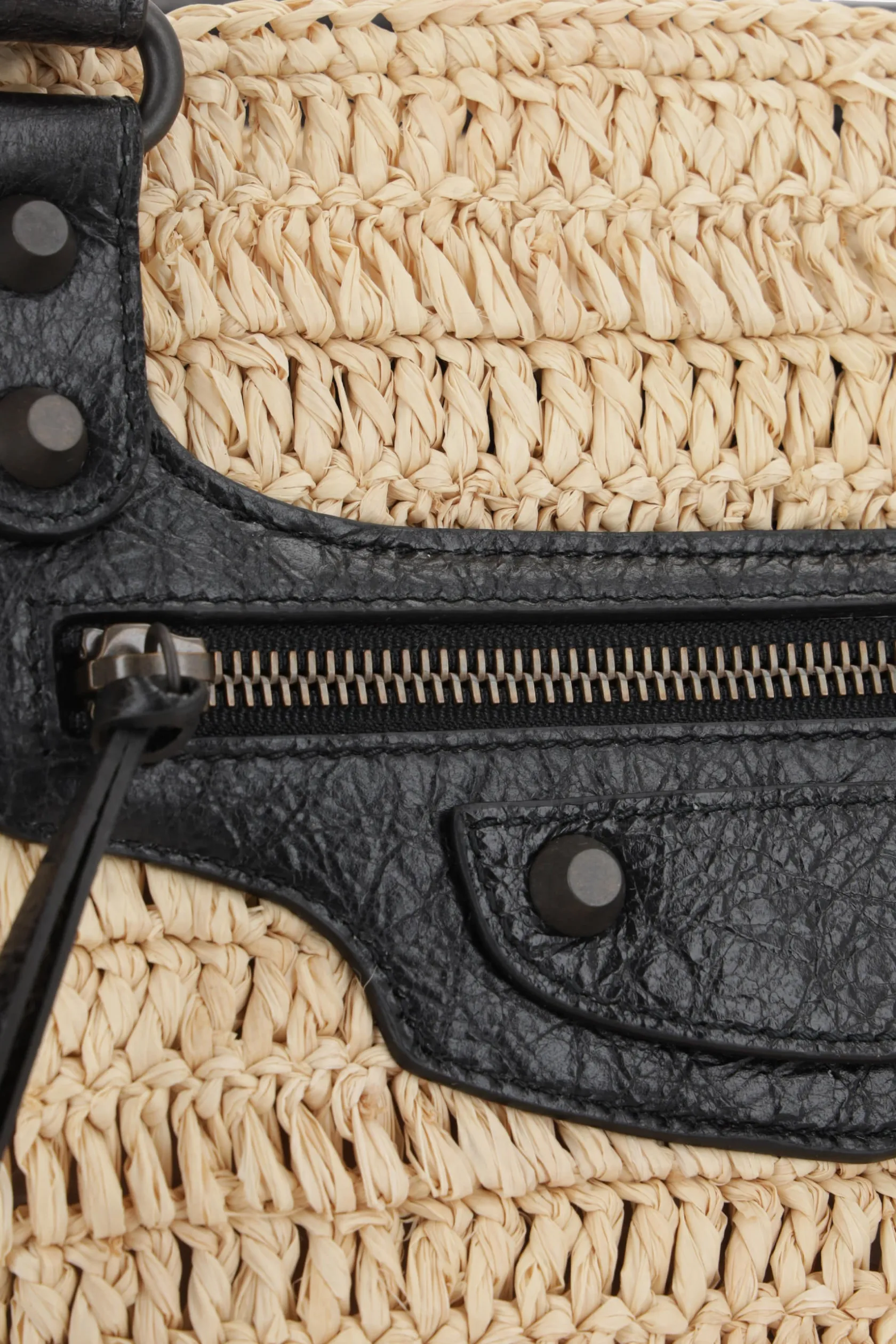 Borse A Mano>BALENCIAGA borsa a mano Le City small in rafia Neutro