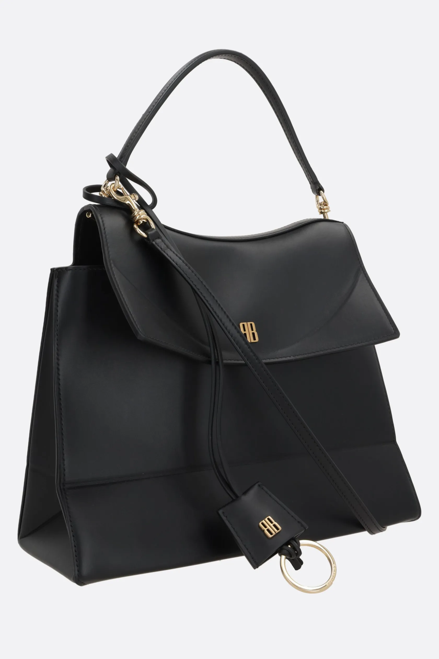 Borse A Mano>BALENCIAGA borsa a mano Nano Media in pelle liscia Nero