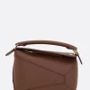Borse A Mano>LOEWE borsa a mano Puzzle mini Hamster in nappa Marrone