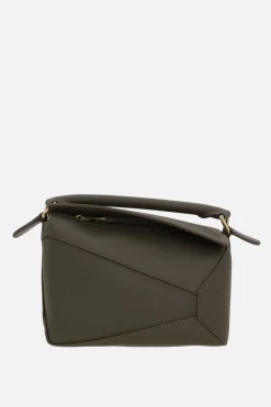 Borse A Mano>LOEWE borsa a mano Puzzle mini in pelle Classic Marrone