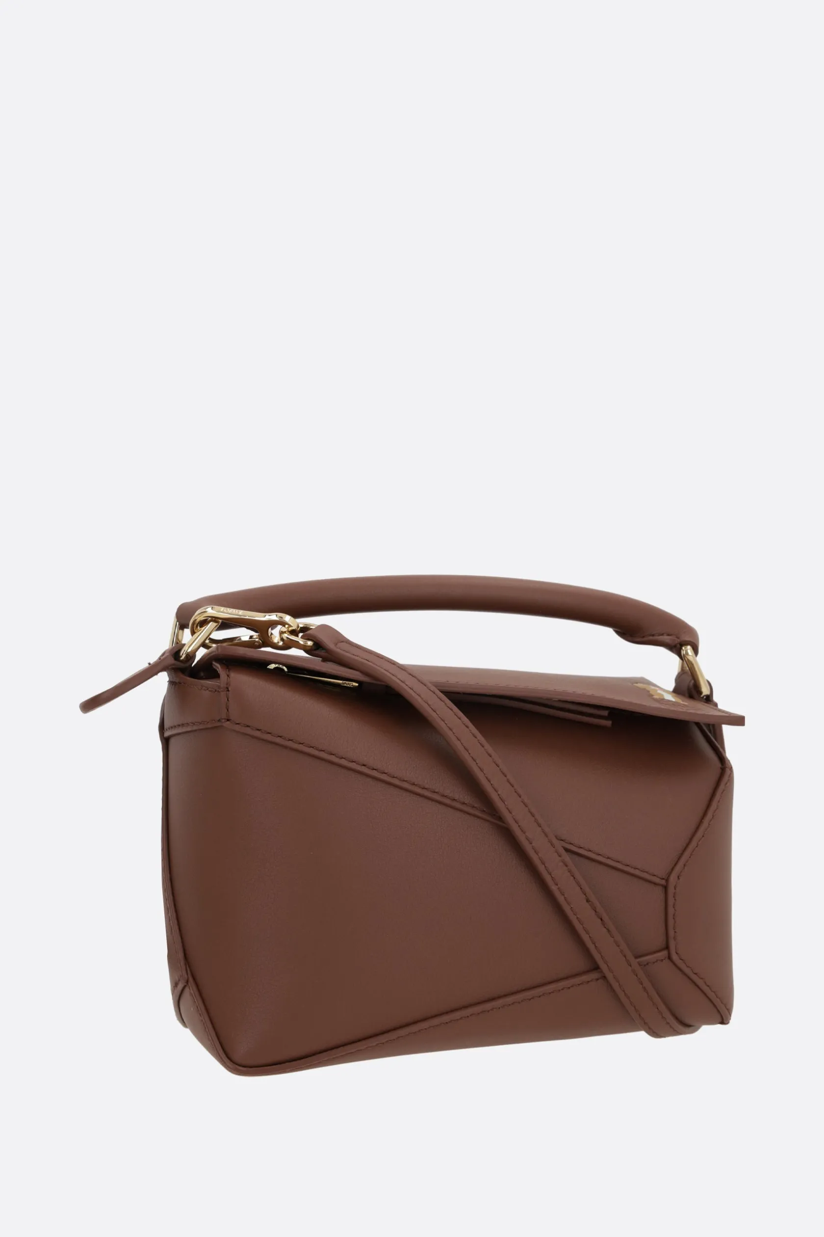 Borse A Mano>LOEWE borsa a mano Puzzle mini Hamster in nappa Marrone
