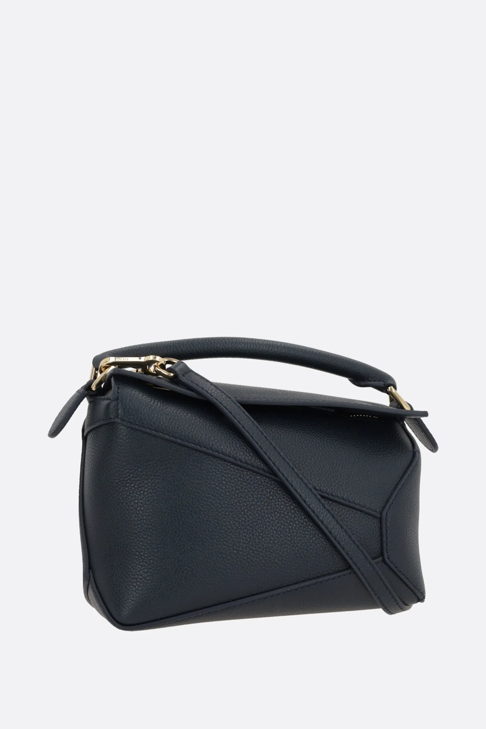 Borse A Mano>LOEWE borsa a mano Puzzle mini in pelle martellata Blu