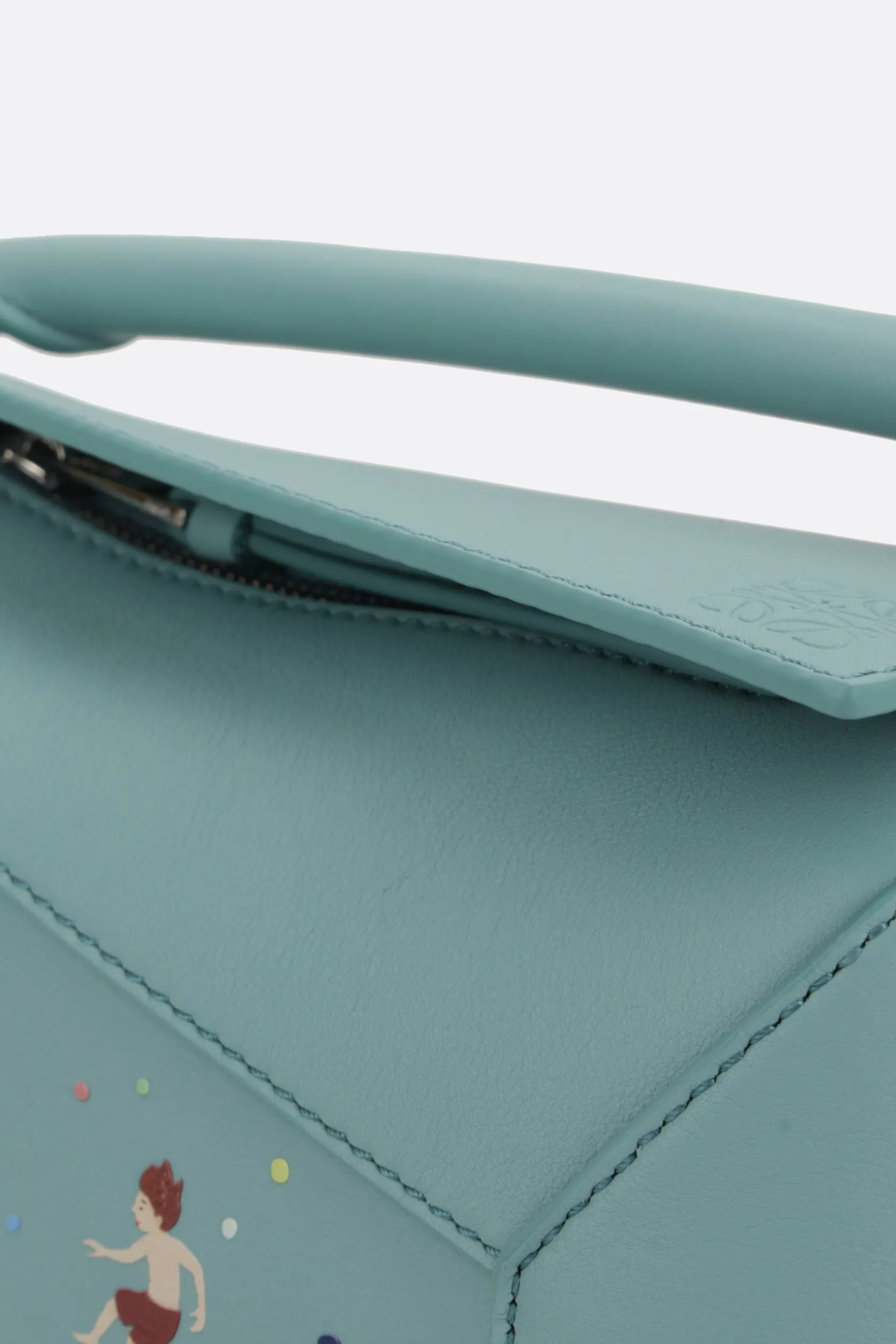 Borse A Mano>LOEWE borsa a mano Puzzle mini Squid in nappa Blu