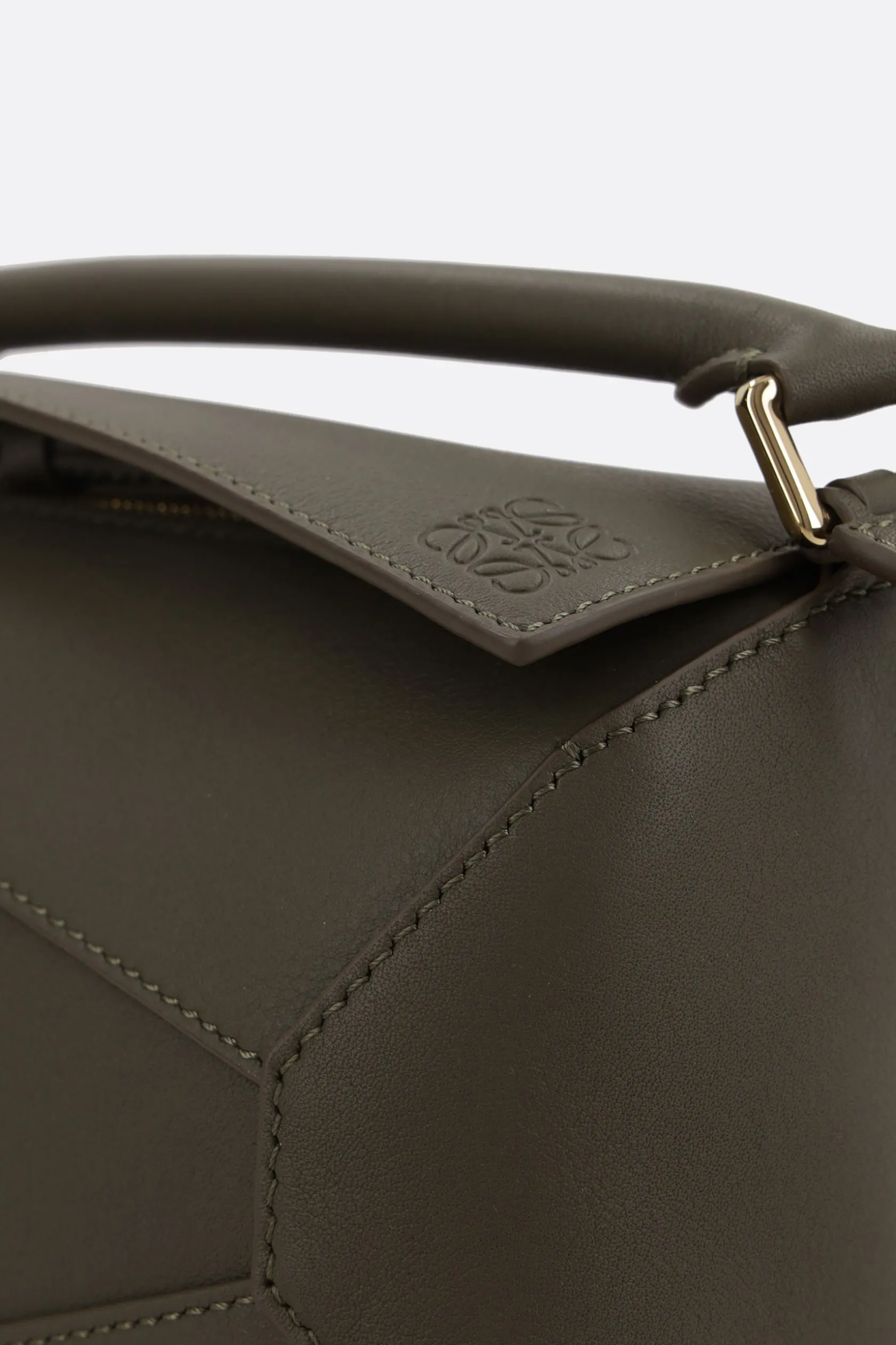 Borse A Mano>LOEWE borsa a mano Puzzle mini in pelle Classic Marrone