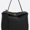Borse A Mano>BALENCIAGA borsa a mano Rodeo media in pelle martellata Nero