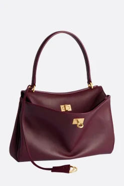 Borse A Mano>BALENCIAGA borsa a mano Rodeo small in pelle liscia Rosso