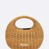 Borse A Mano>SACAI borsa a mano Round in rattan Neutro
