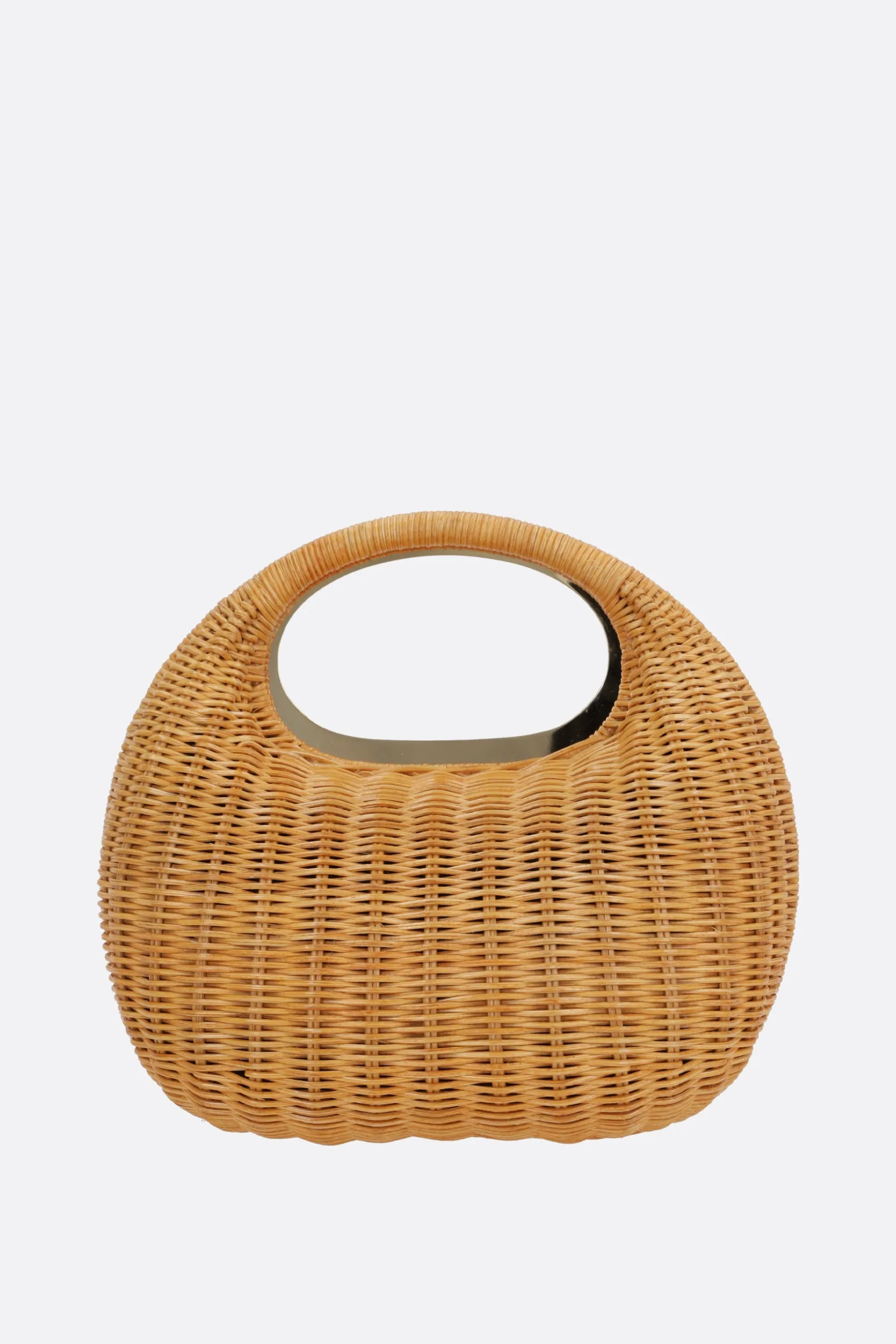 Borse A Mano>SACAI borsa a mano Round in rattan Neutro